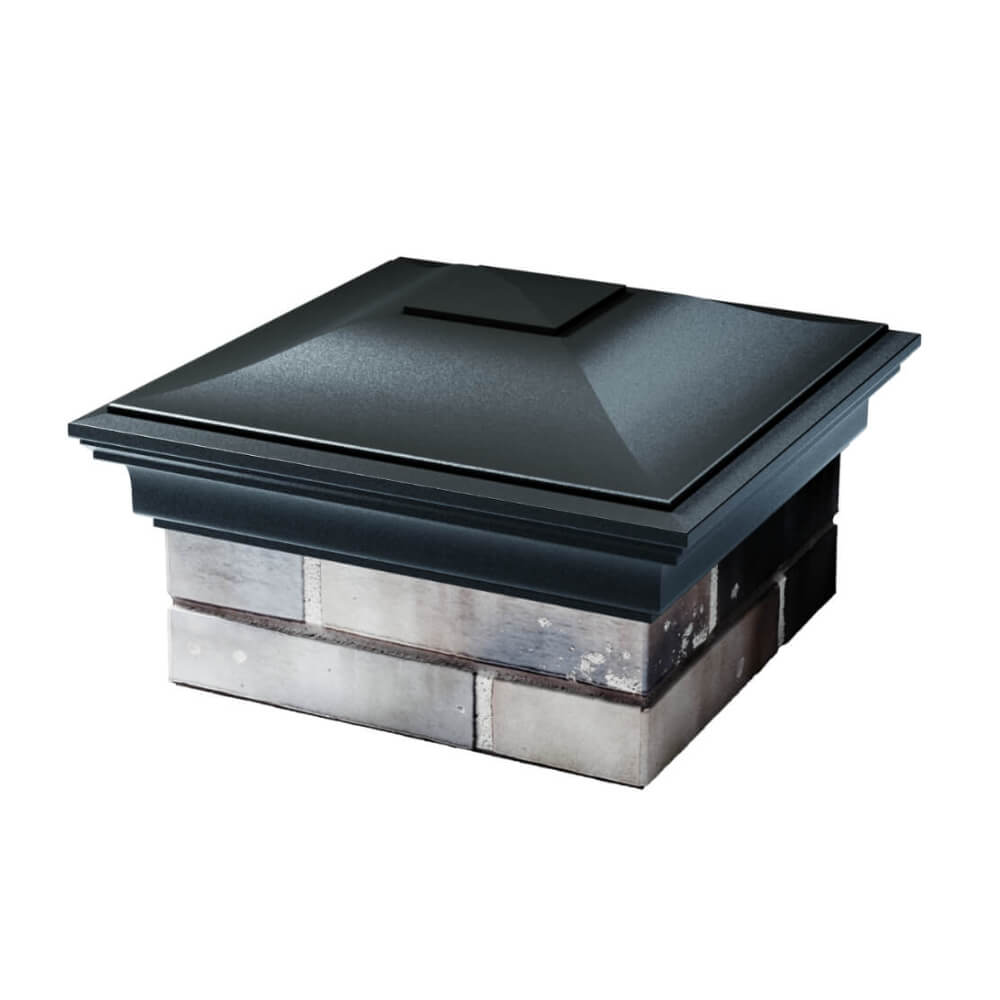 Колпак Zking Монблан Черный на столб 1.5х1.5 еврокирпича 0.7НФ (355х355мм) в Анапе фото