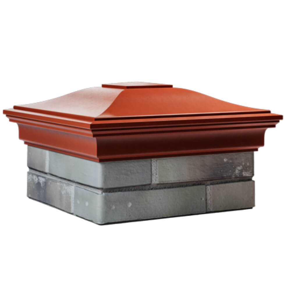 Колпак Zking Монблан Красный на столб 1.5х1.5 кирпича (385х385мм) в Анапе фото