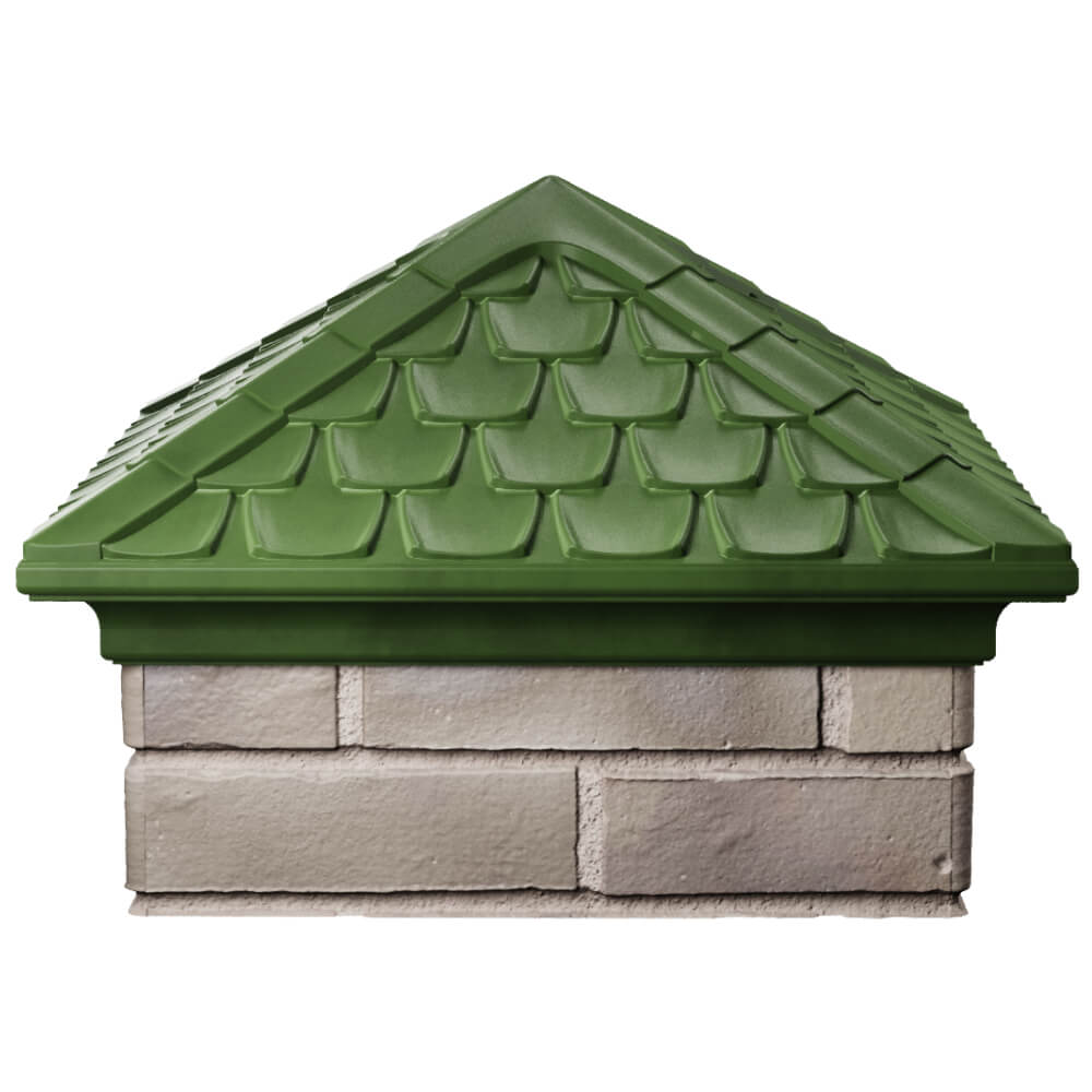 Колпак Zking Эльбрус Зеленый на столб 1.5х1.5 кирпича (385х385мм) Анапа фото