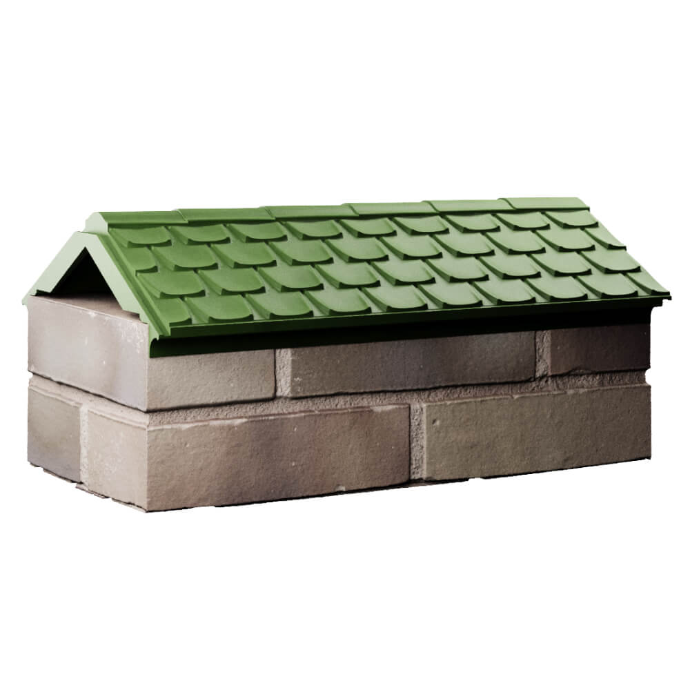 Парапет Zking Эльбрус Зеленый с посадкой на 1 кирпич (255мм) Анапа фото