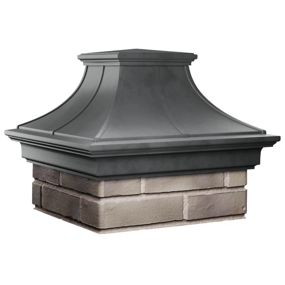 Колпак Zking Монблан Премиум Серый на столб 1.5х1.5 кирпича (385х385мм) в Анапе фото