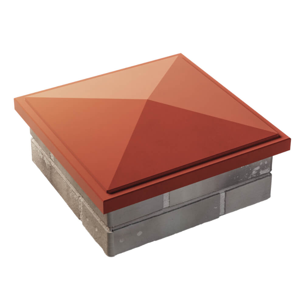 Колпак Zking БонаМоно Красный на столб 1.5х1.5 кирпича (385х385, 400х400мм) в Анапе фото