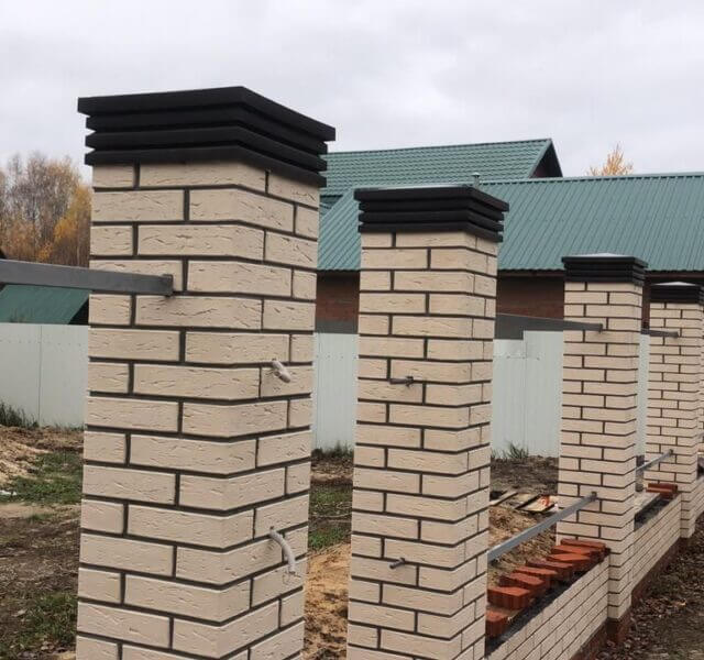 Колпак Zking Бона ХайТек Коричневый на столб 1.5х1.5 кирпича (385х385мм) в Анапе фото