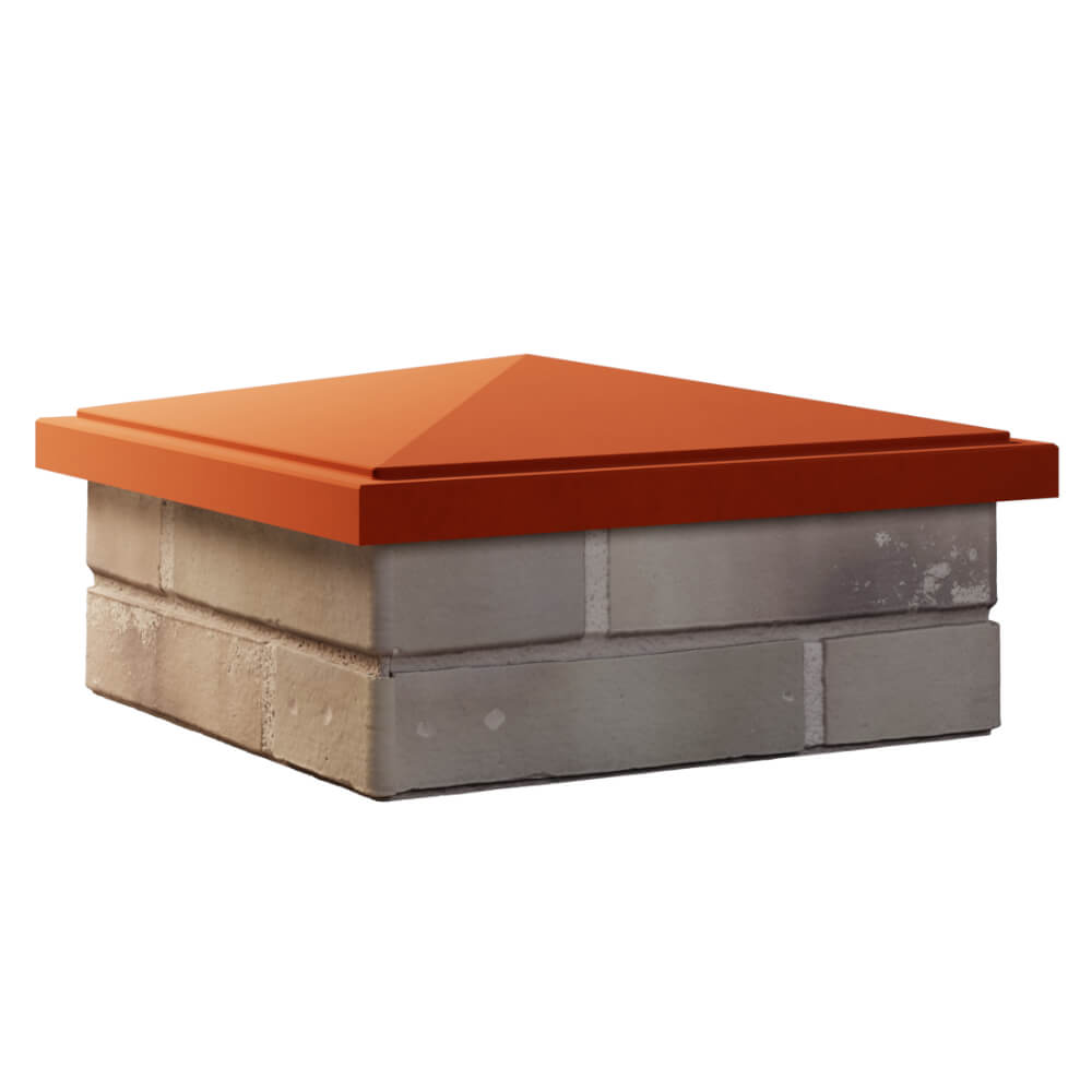 Колпак Zking БонаМоно Красный на столб 1.5х1.5 кирпича (385х385, 400х400мм) в Анапе фото