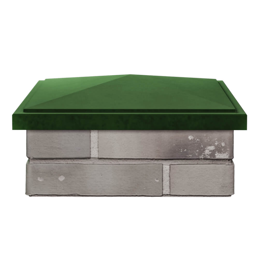 Колпак Zking БонаМоно Зеленый на столб 1.5х1.5 кирпича (385х385, 400х400мм) Анапа фото