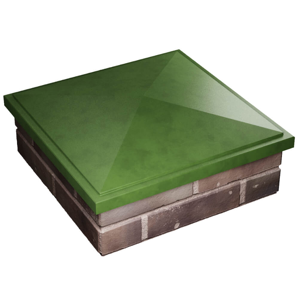 Колпак Zking БонаМоно Зеленый на столб 2х2 кирпича (515х515, 530х530мм) в Анапе фото