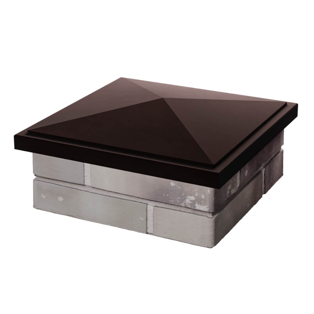 Колпак Zking БонаМоно Коричневый на столб 1.5х1.5 кирпича (385х385, 400х400мм) в Анапе фото