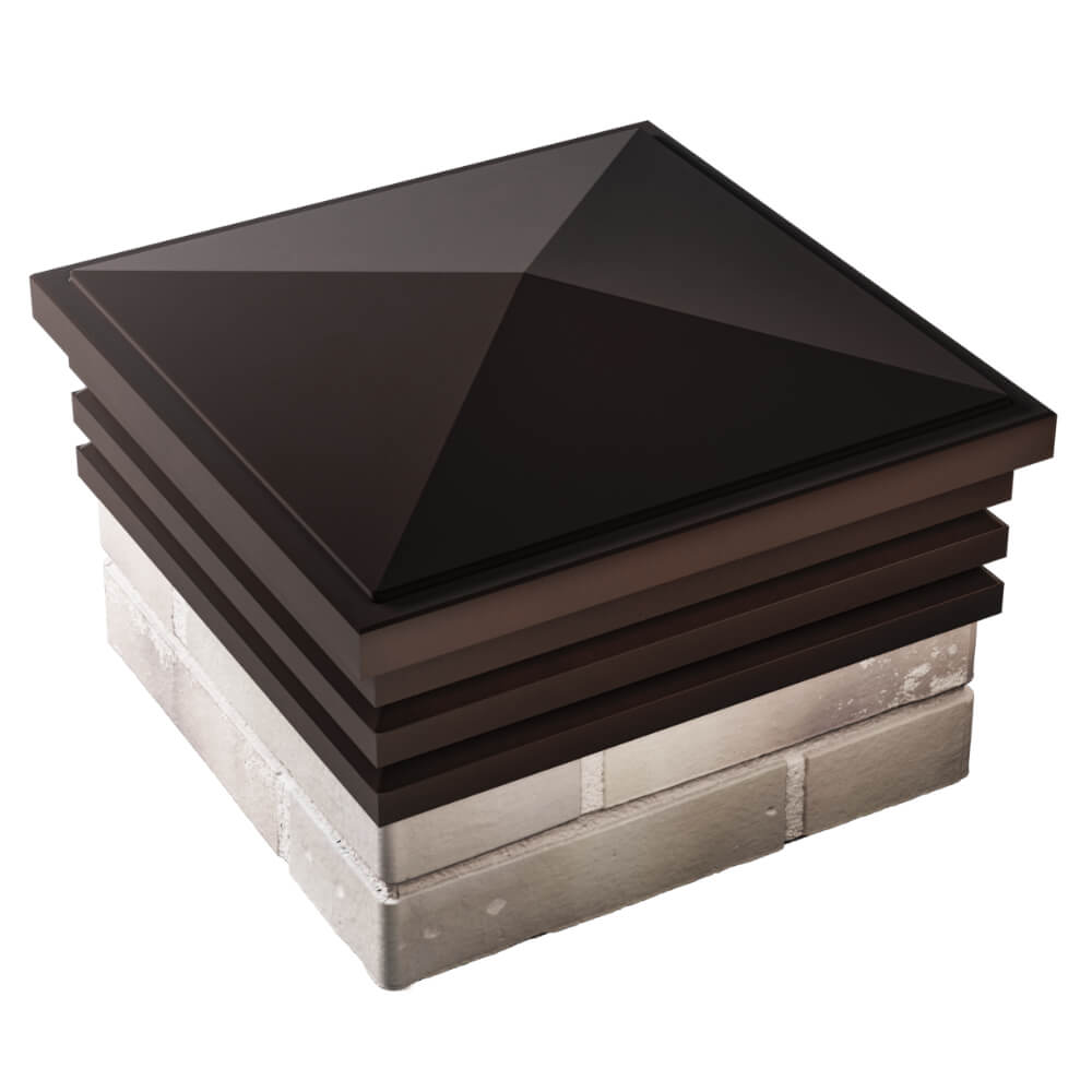 Колпак Zking Бона ХайТек Коричневый на столб 1.5х1.5 кирпича (385х385мм) в Анапе фото