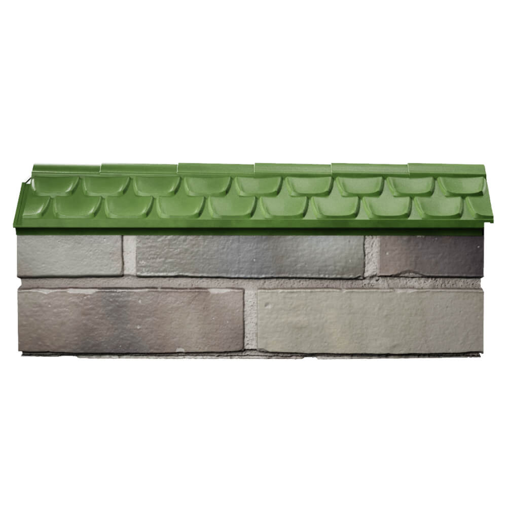 Парапет Zking Эльбрус Зеленый с посадкой на 0.5 кирпича (130мм) в Анапе фото