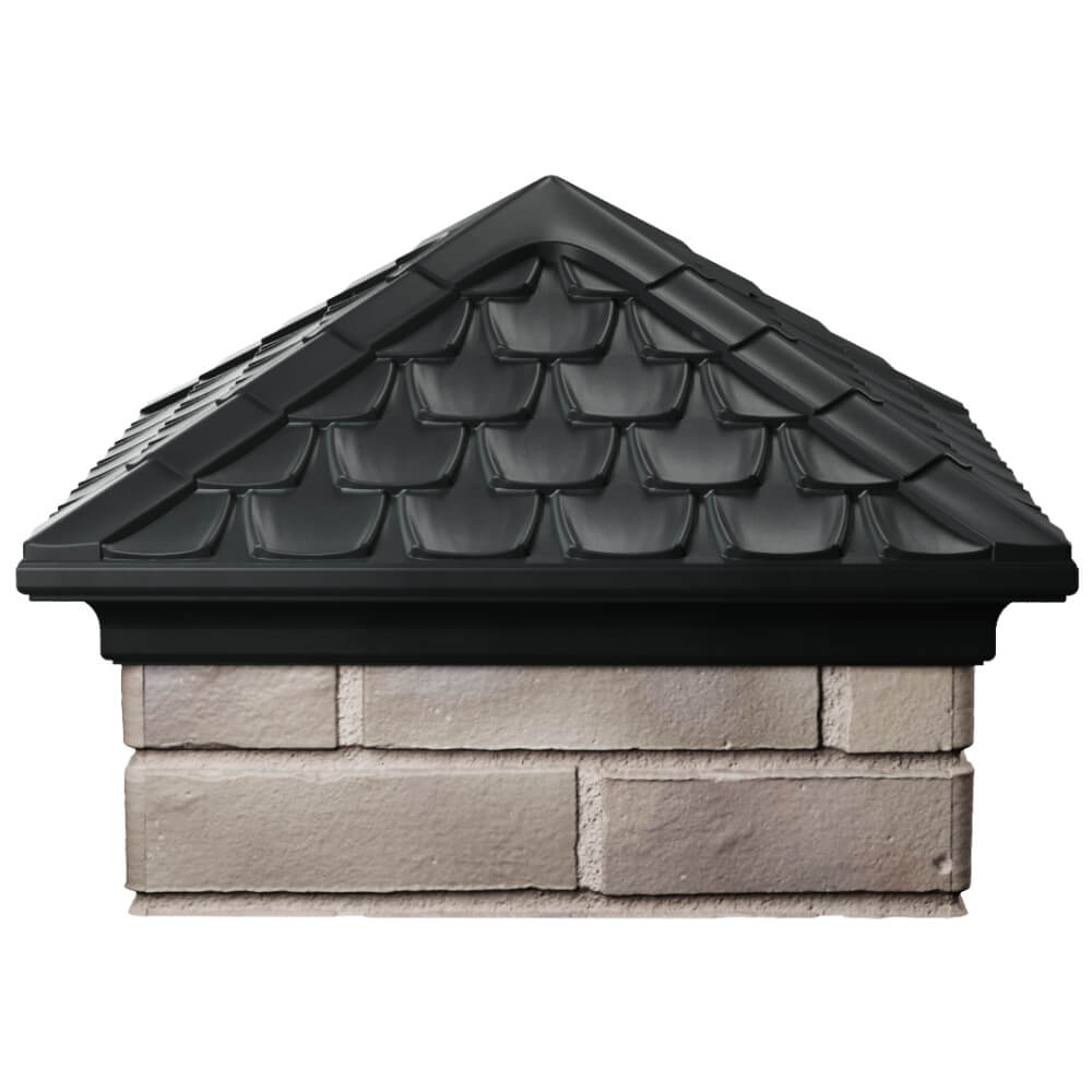 Колпак Zking Эльбрус Черный на столб 1.5х1.5 кирпича (385х385мм) Анапа фото