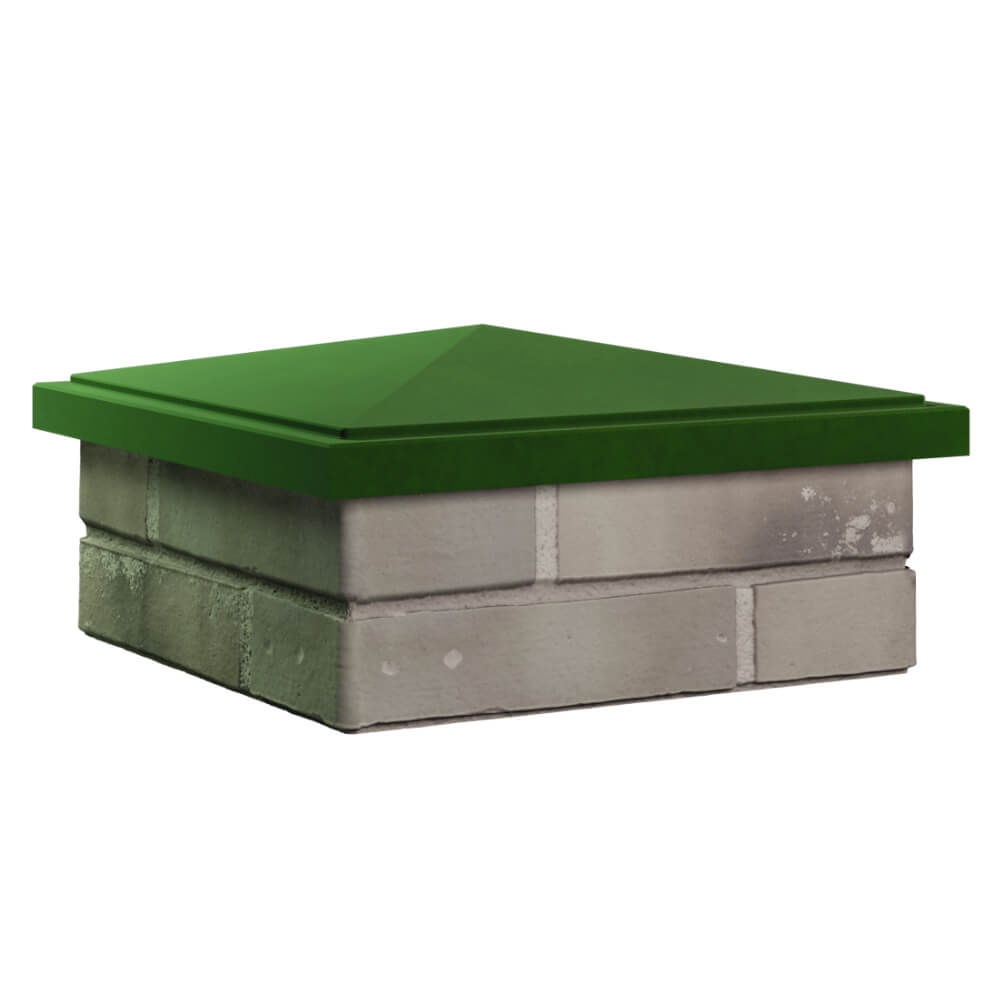 Колпак Zking БонаМоно Зеленый на столб 1.5х1.5 кирпича (385х385, 400х400мм) в Анапе фото