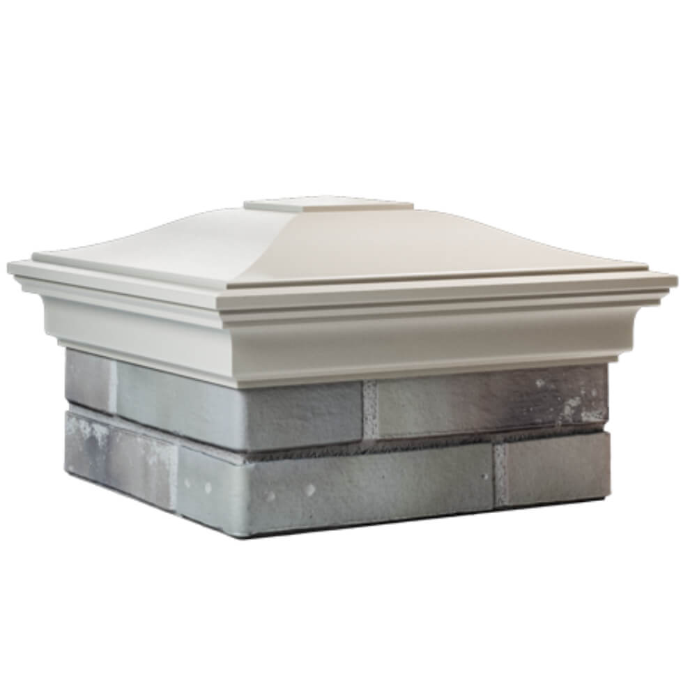 Колпак Zking Монблан Бежевый на столб 1.5х1.5 кирпича (385х385мм) в Анапе фото