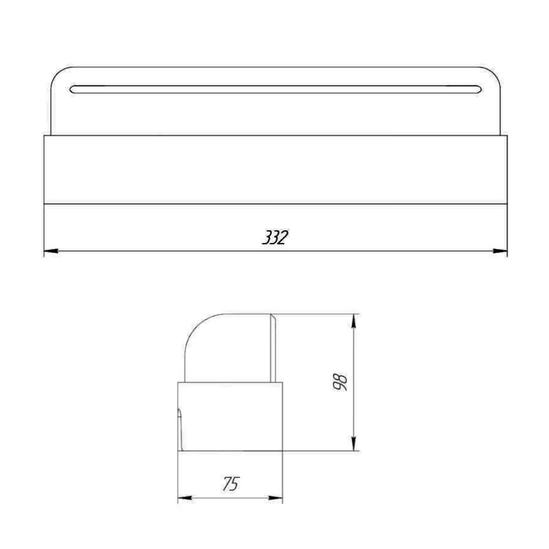 LED Светильник для шаговой плиты STONE Светлая Галька 330х75х98мм в Анапе фото