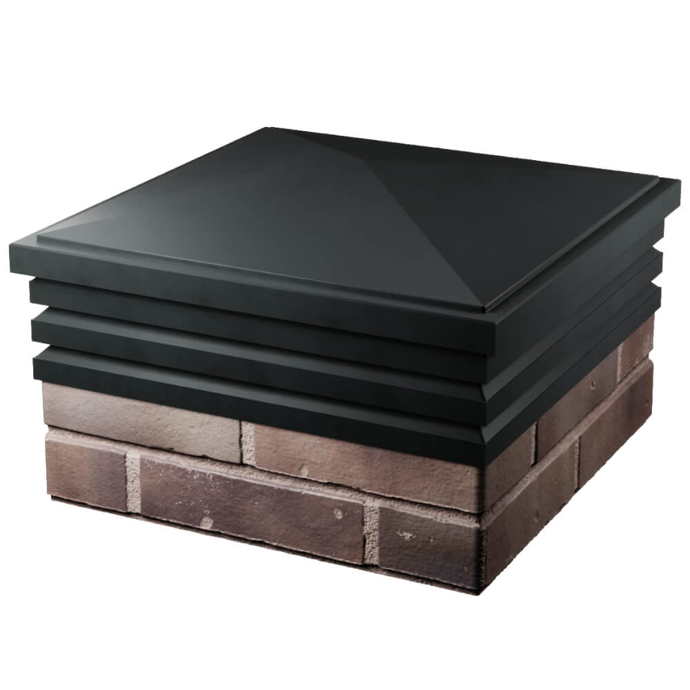 Колпак Zking Бона ХайТек Черный на столб 2х2 кирпича (513х513мм) в Анапе фото