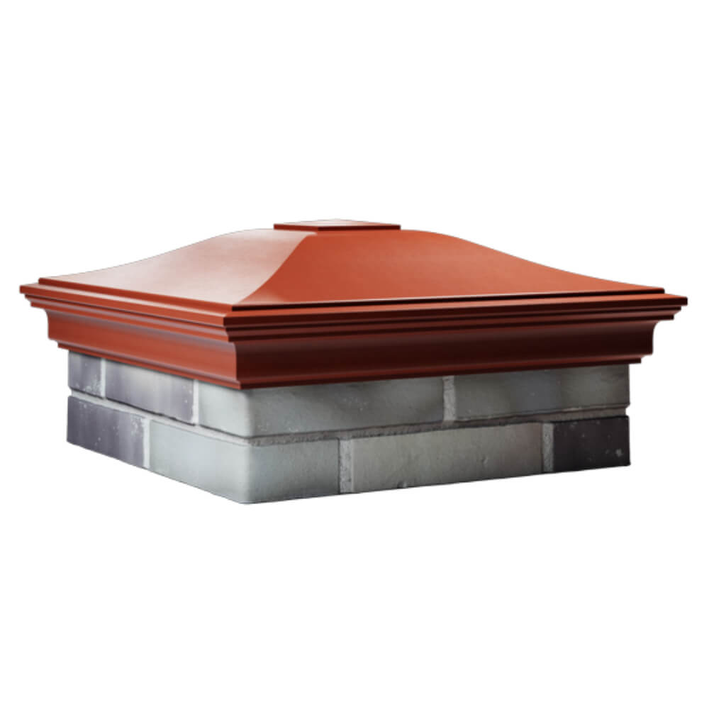 Колпак Zking Монблан Красный на столб 2х2 кирпича (515х515мм) в Анапе фото