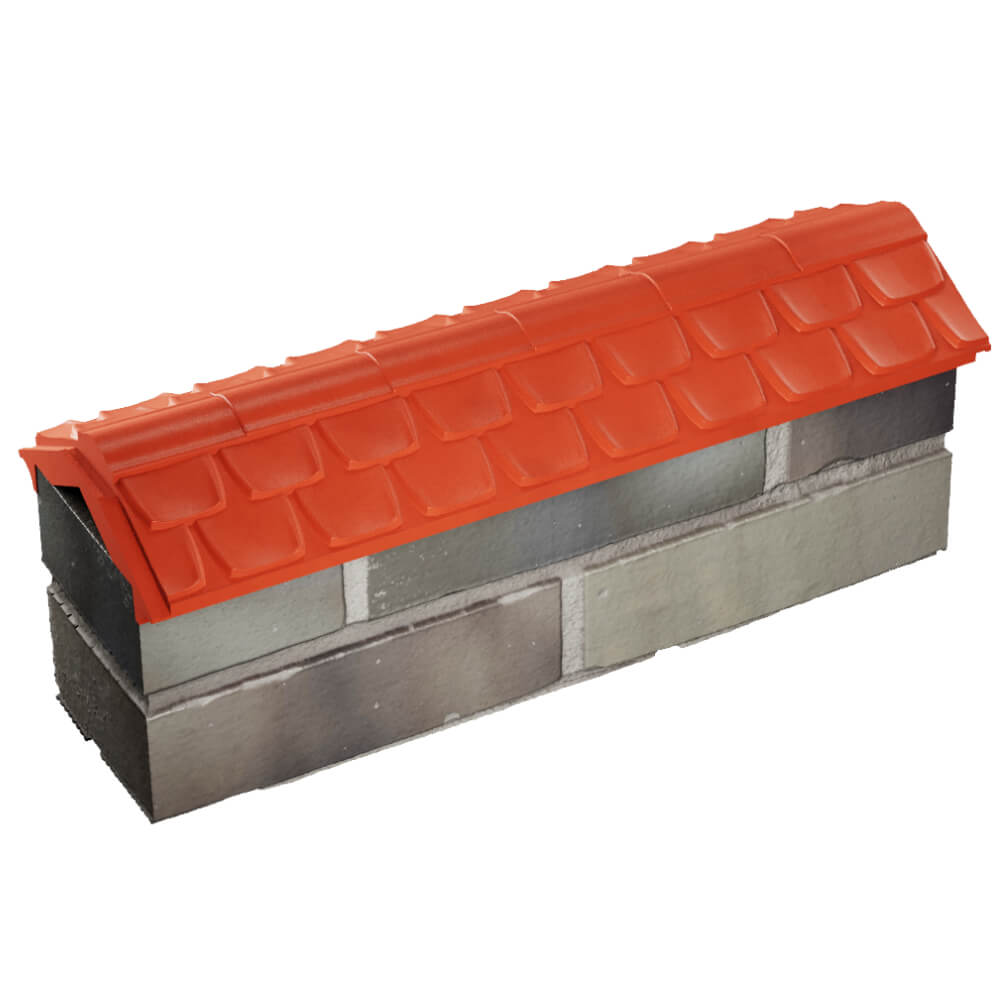 Парапет Zking Эльбрус Красный с посадкой на 0.5 кирпича (130мм) в Анапе фото