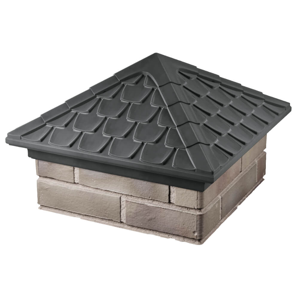 Колпак Zking Эльбрус Серый на столб 1.5х1.5 кирпича (385х385мм) в Анапе фото