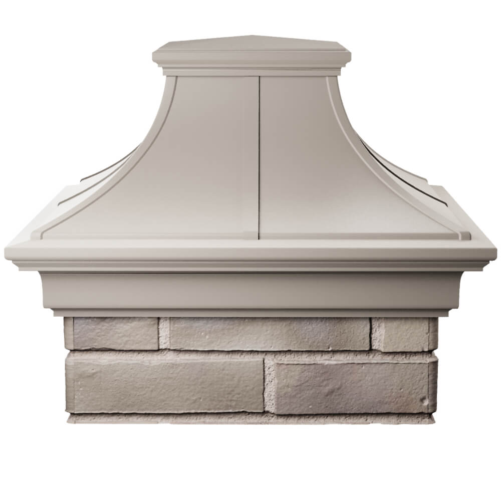 Колпак Zking Монблан Премиум Бежевый на столб 1.5х1.5 кирпича (385х385мм) Анапа фото