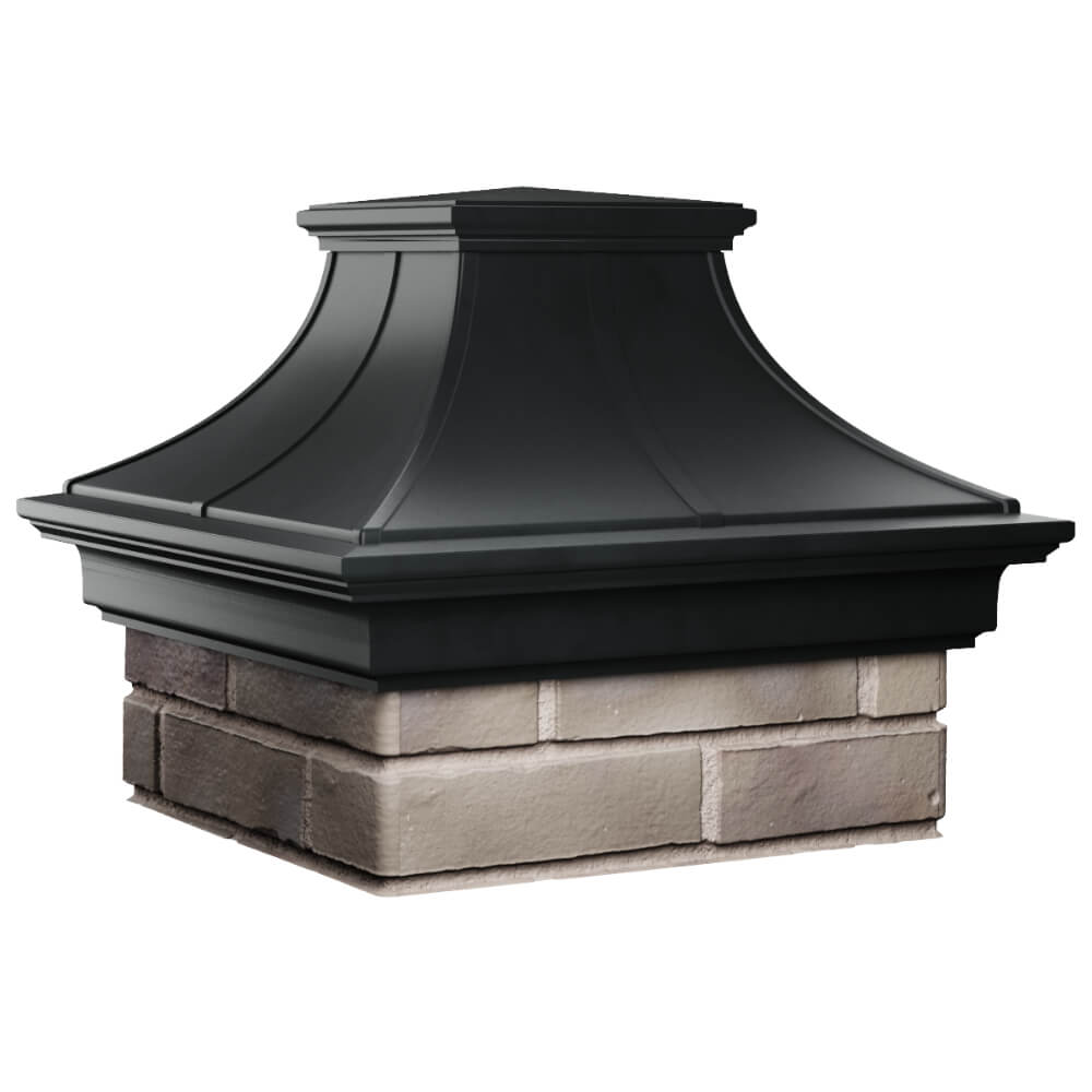 Колпак Zking Монблан Премиум Черный на столб 1.5х1.5 кирпича (385х385мм) в Анапе фото