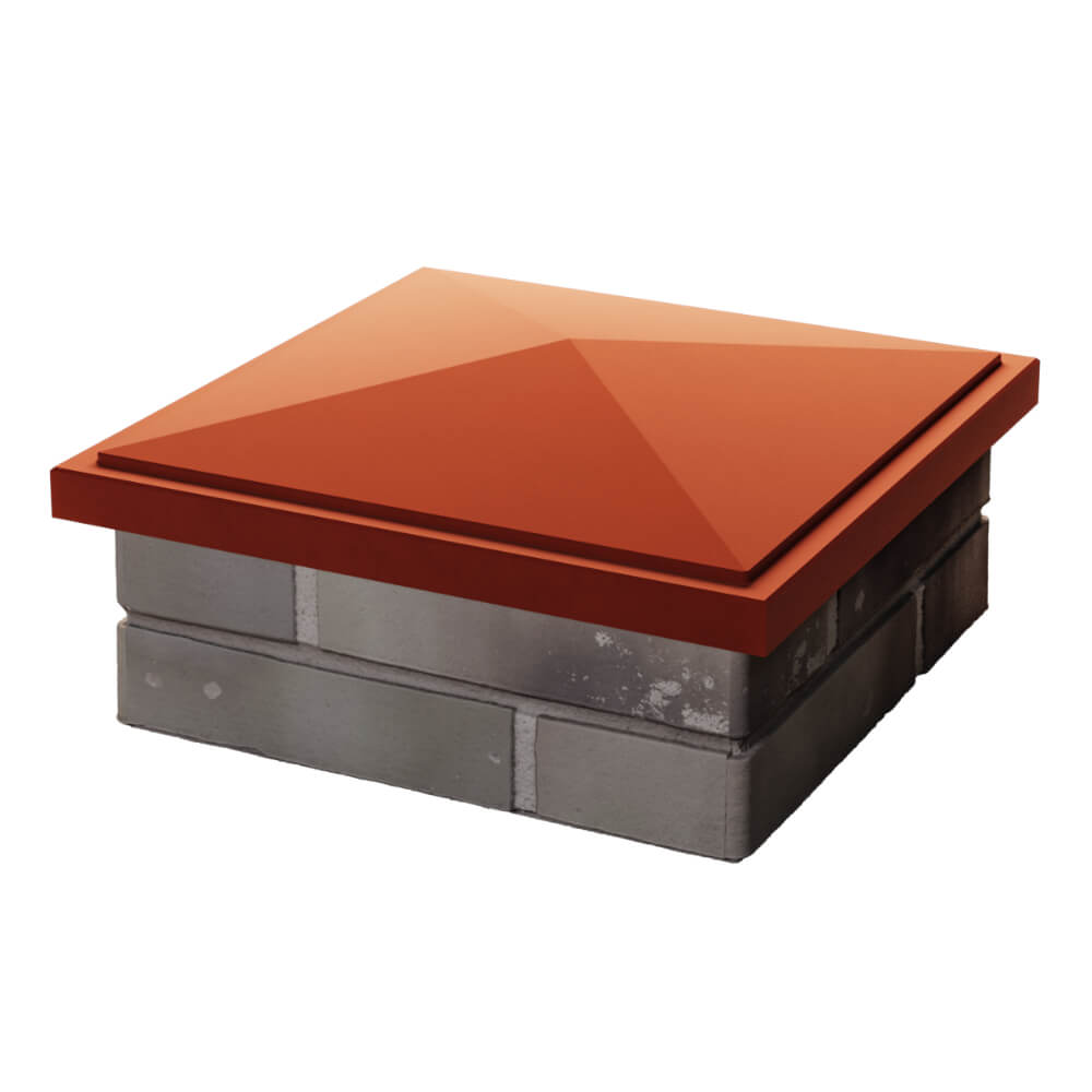 Колпак Zking БонаМоно Красный на столб 1.5х1.5 кирпича (385х385, 400х400мм) в Анапе фото