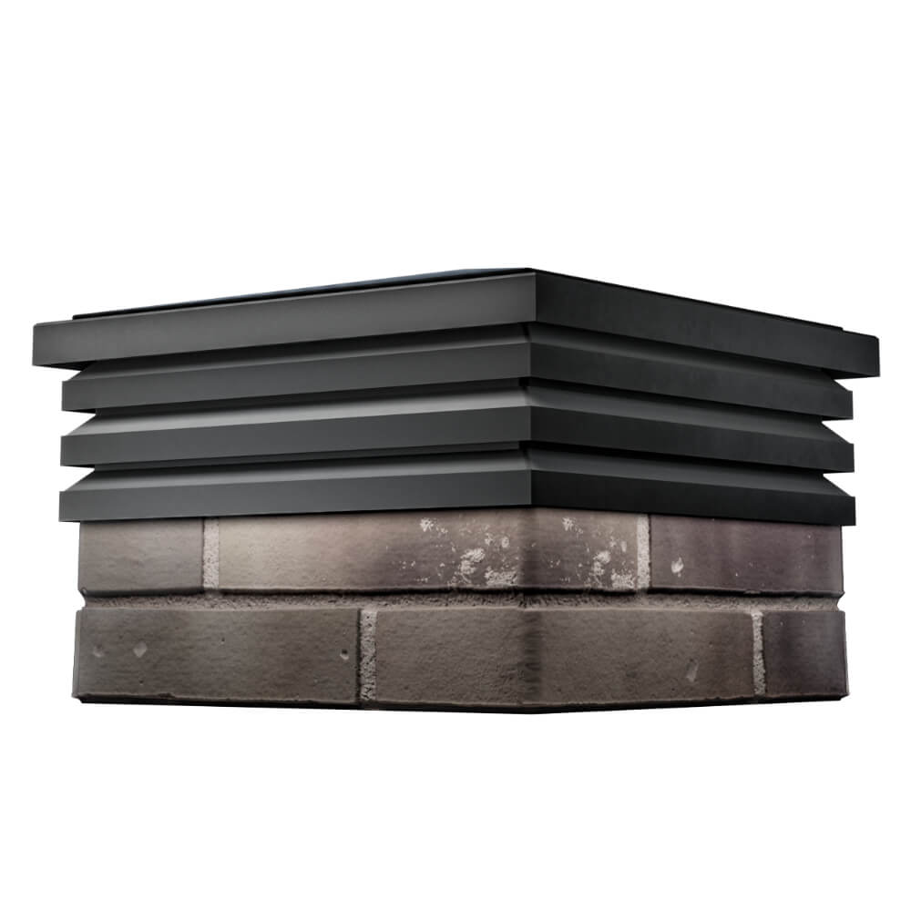 Колпак Zking Бона ХайТек Черный на столб 1.5х1.5 кирпича (385х385мм) в Анапе фото