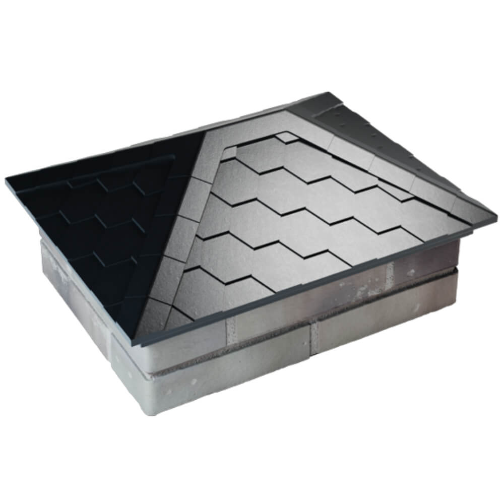 Колпак Zking Эверест Черный на столб 2х1.5 кирпича (520х390мм) Анапа фото