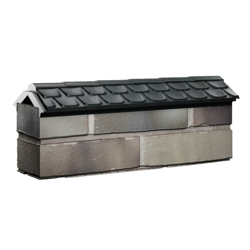 Парапет Zking Эльбрус Черный с посадкой на 0.5 кирпича (130мм) Анапа фото