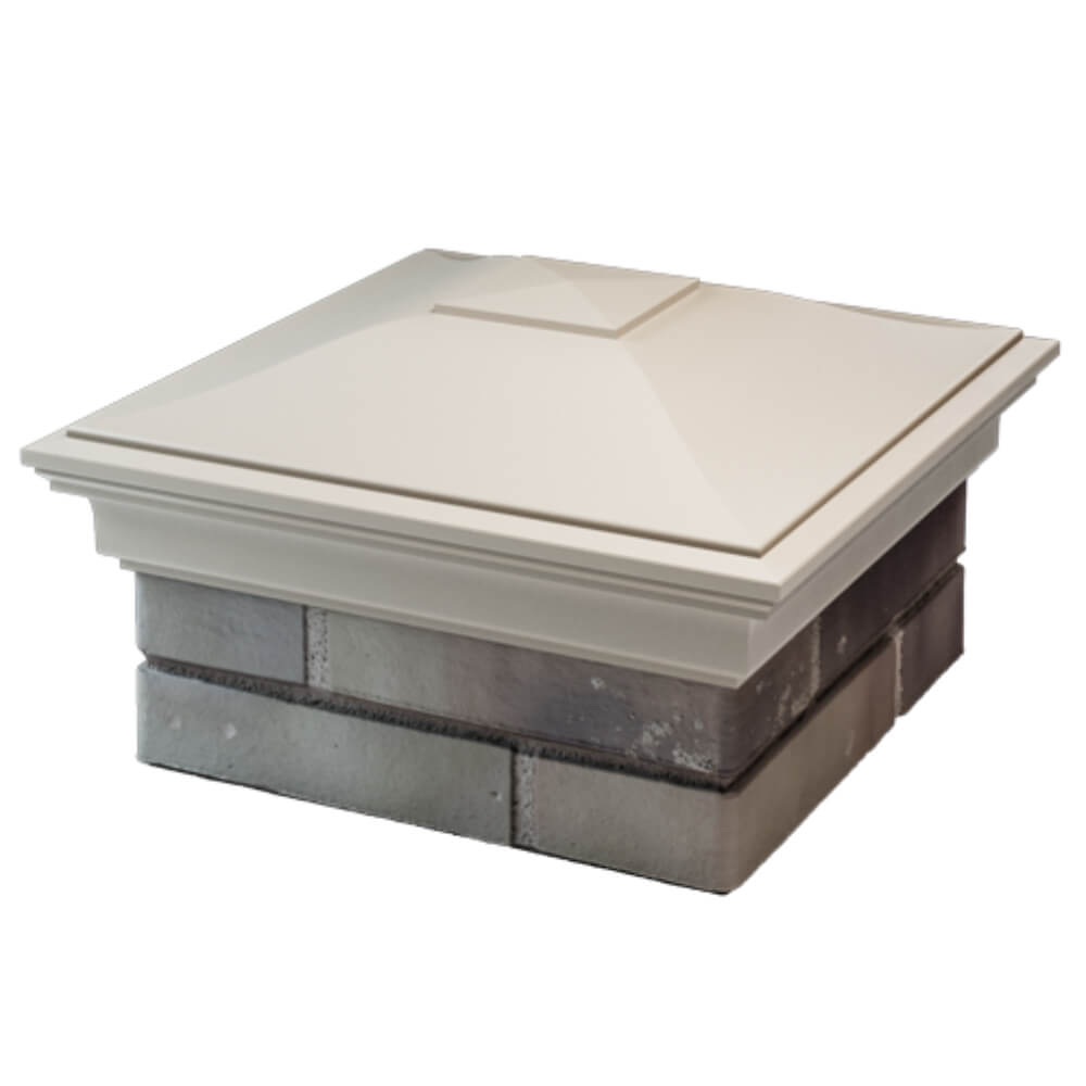 Колпак Zking Монблан Бежевый на столб 1.5х1.5 кирпича (385х385мм) в Анапе фото