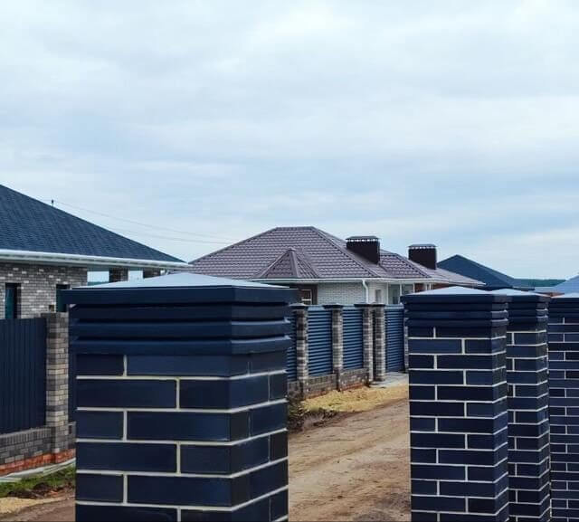 Колпак Zking Бона ХайТек Серый на столб 1.5х1.5 кирпича (385х385мм) в Анапе фото