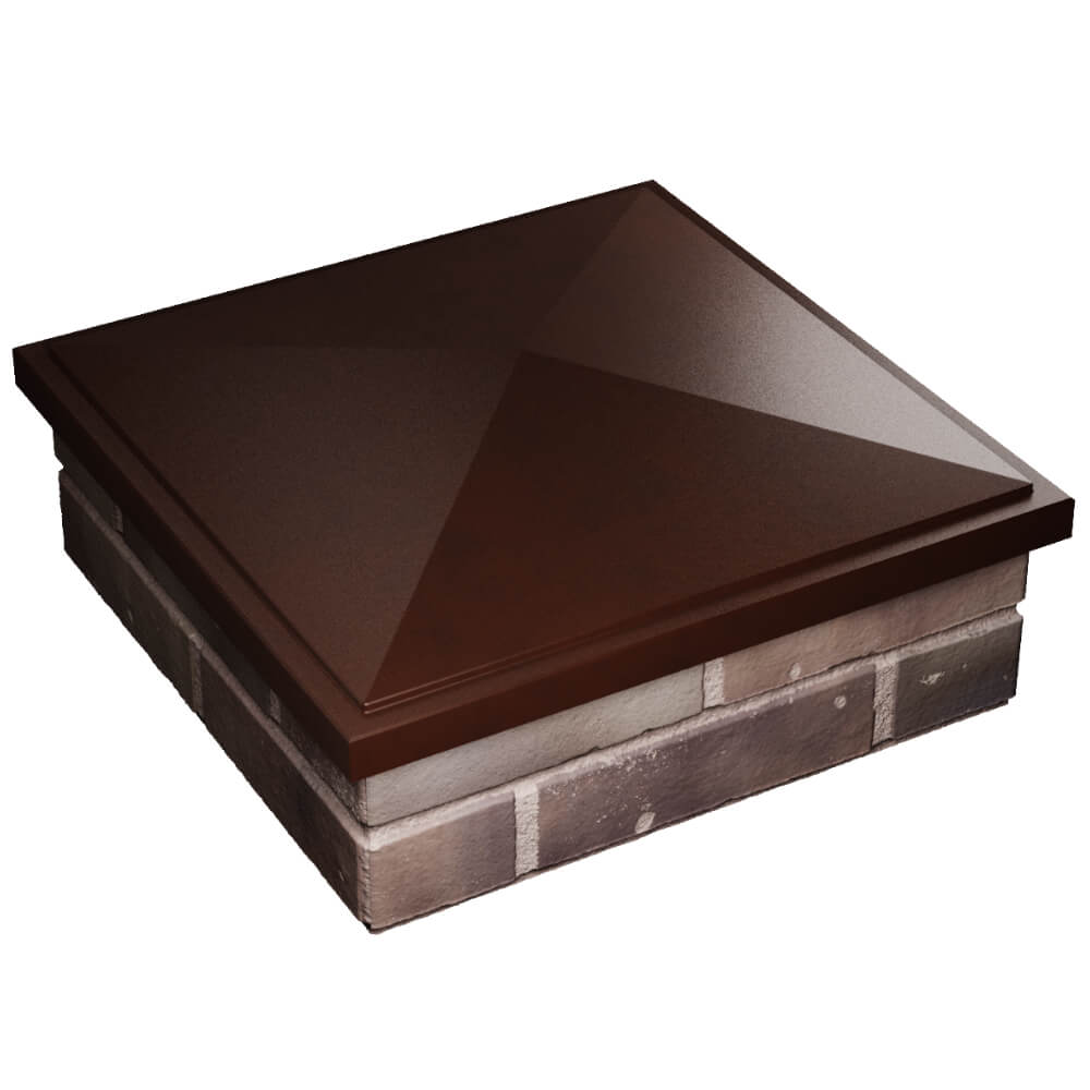 Колпак Zking БонаМоно Коричневый на столб 2х2 кирпича (515х515, 530х530мм) в Анапе фото