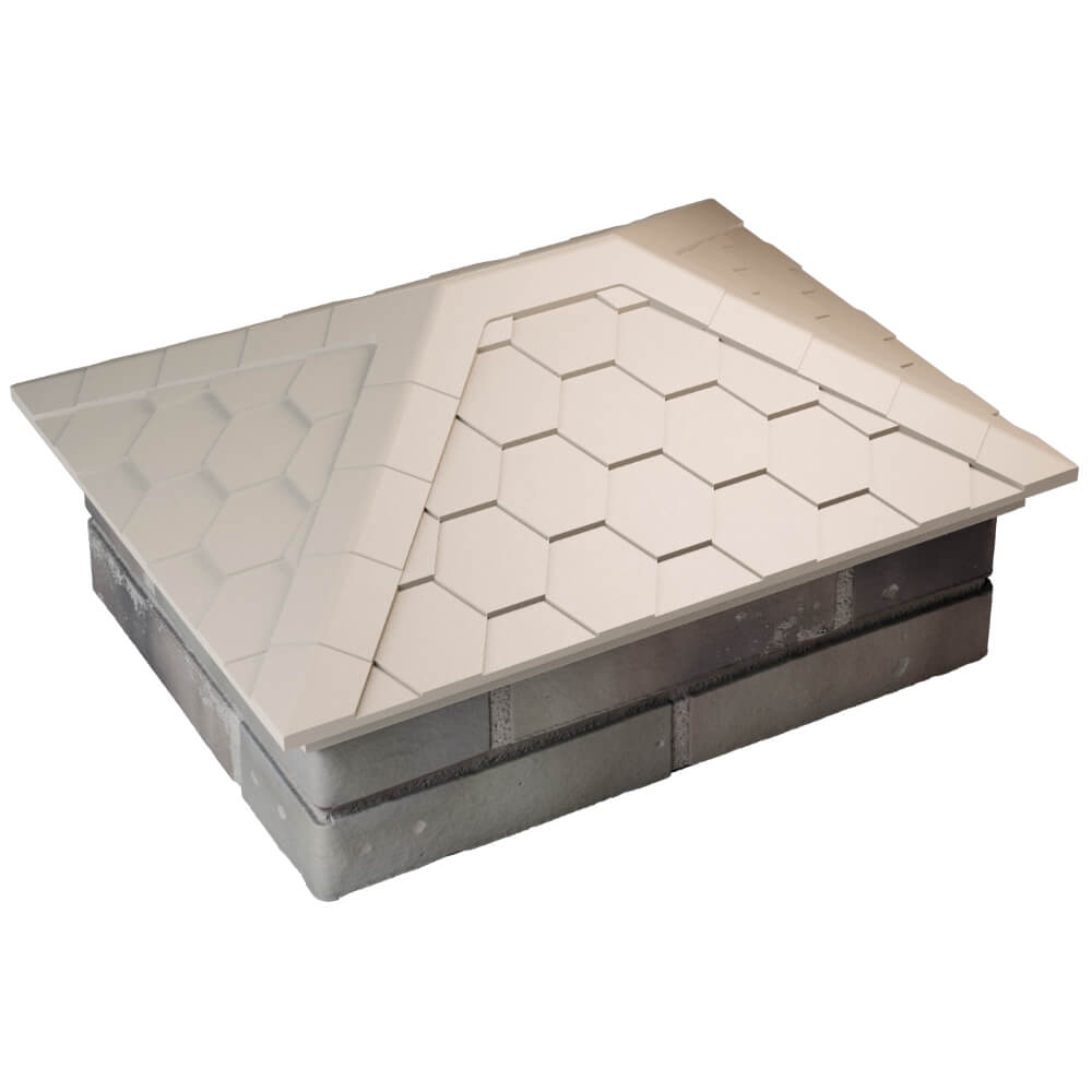 Колпак Zking Эверест Бежевый на столб 2х1.5 кирпича (520х390мм) Анапа фото