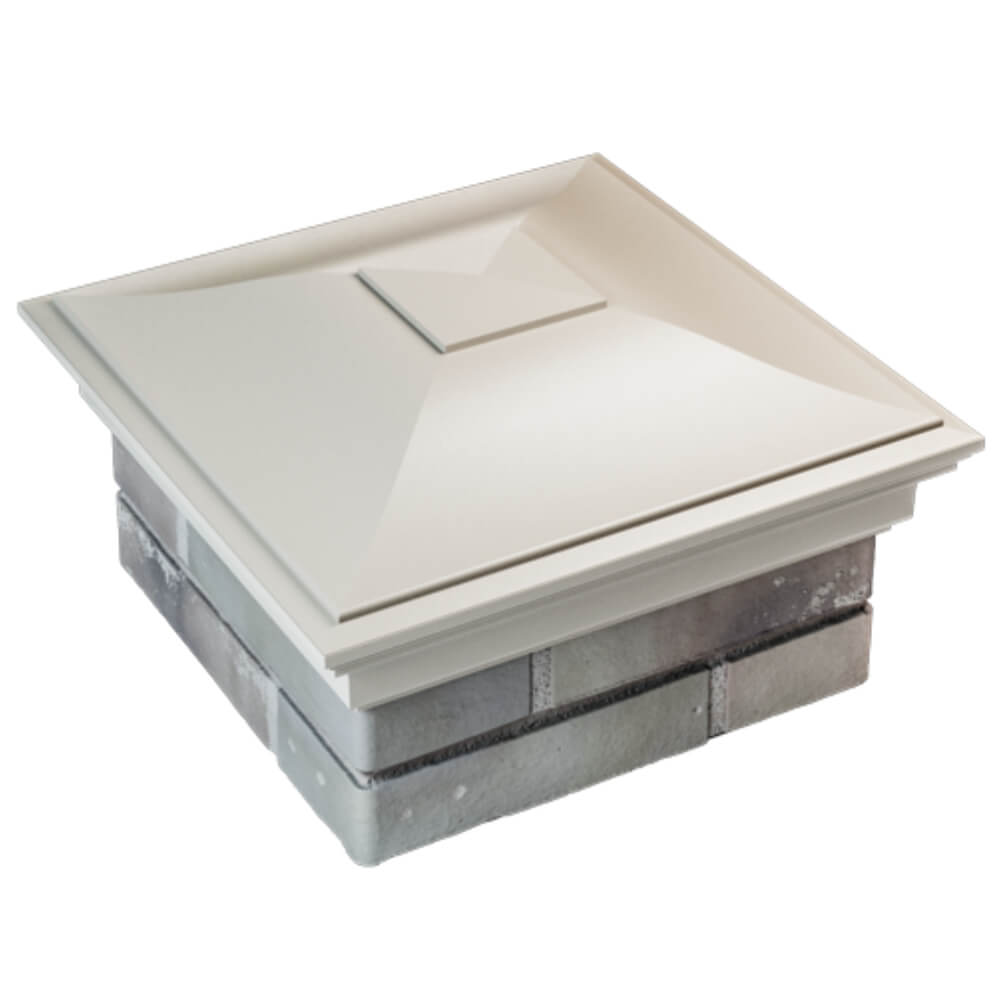 Колпак Zking Монблан Бежевый на столб 1.5х1.5 кирпича (385х385мм) в Анапе фото