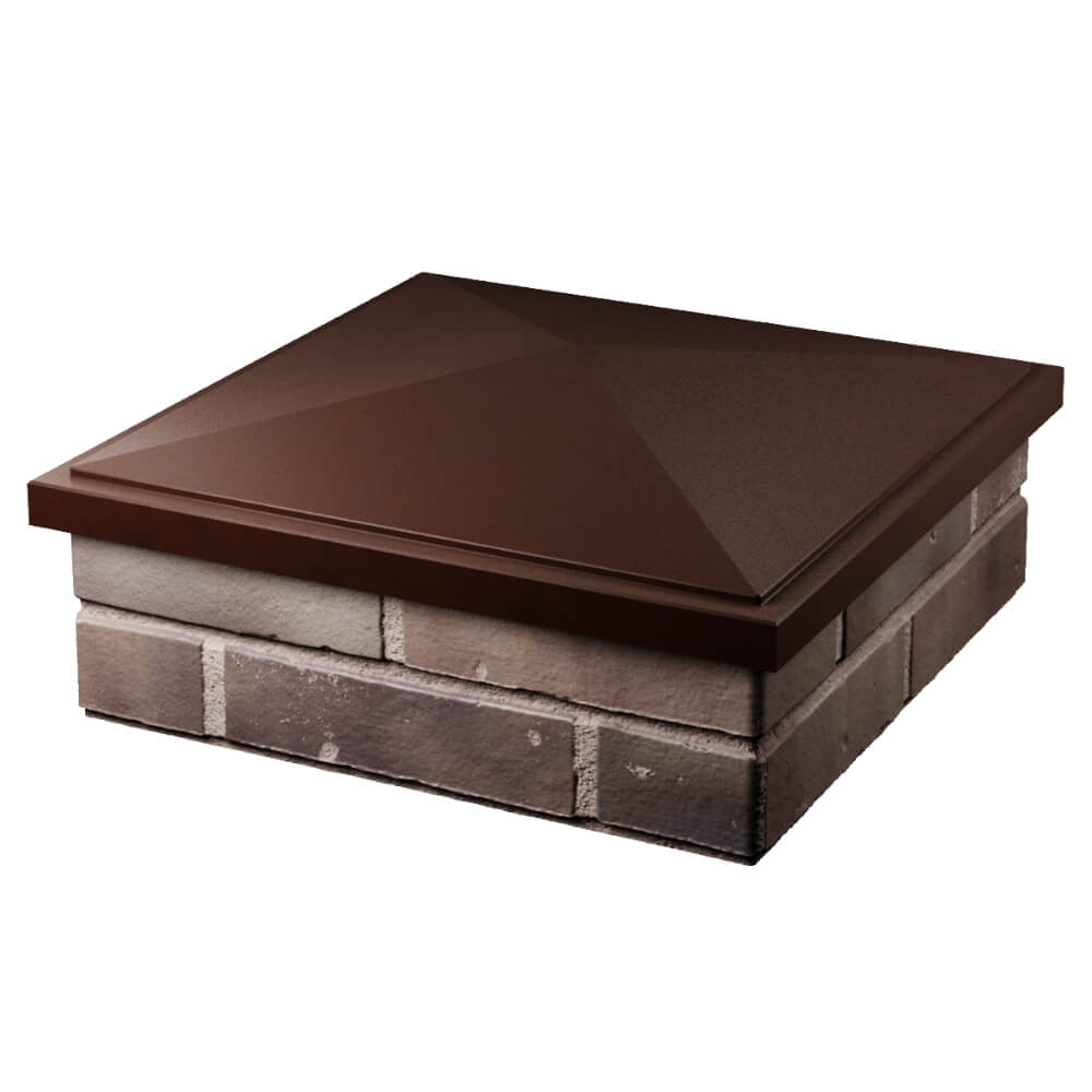 Колпак Zking БонаМоно Коричневый на столб 2х2 кирпича (515х515, 530х530мм) в Анапе фото