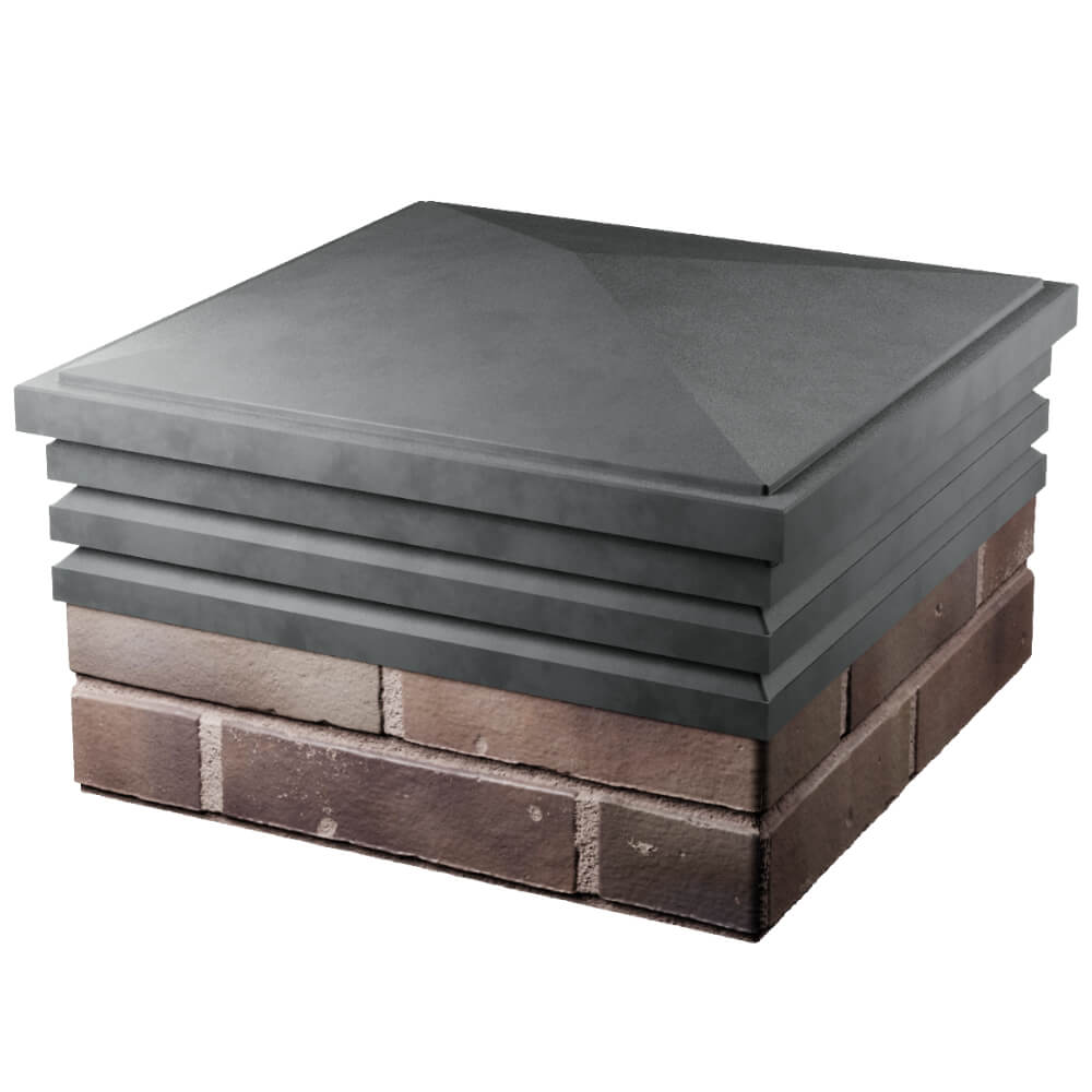 Колпак Zking Бона ХайТек Серый на столб 2х2 кирпича (513х513мм) в Анапе фото