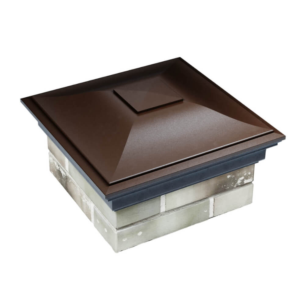 Колпак Zking Монблан Коричневый на столб 1.5х1.5 еврокирпича 0.7НФ (355х355мм) в Анапе фото