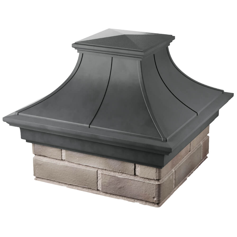 Колпак Zking Монблан Премиум Серый на столб 1.5х1.5 кирпича (385х385мм) в Анапе фото