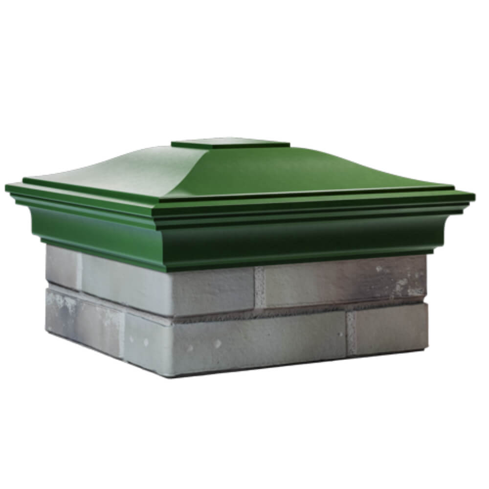 Колпак Zking Монблан Зеленый на столб 1.5х1.5 кирпича (385х385мм) в Анапе фото