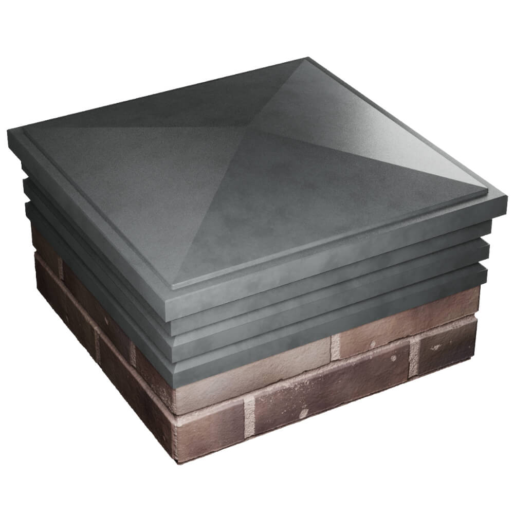 Колпак Zking Бона ХайТек Серый на столб 2х2 кирпича (513х513мм) в Анапе фото