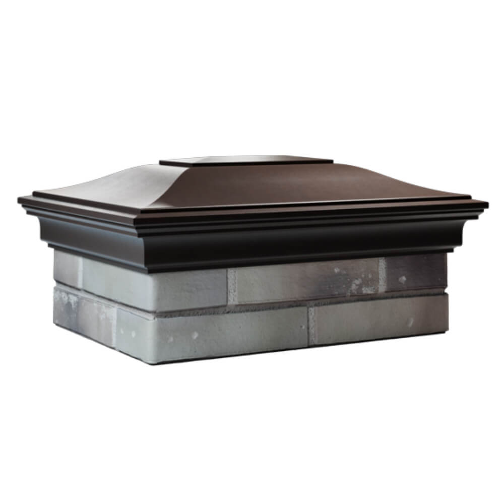 Колпак Zking Монблан Коричневый на столб 2х1.5 кирпича (515х385мм) в Анапе фото