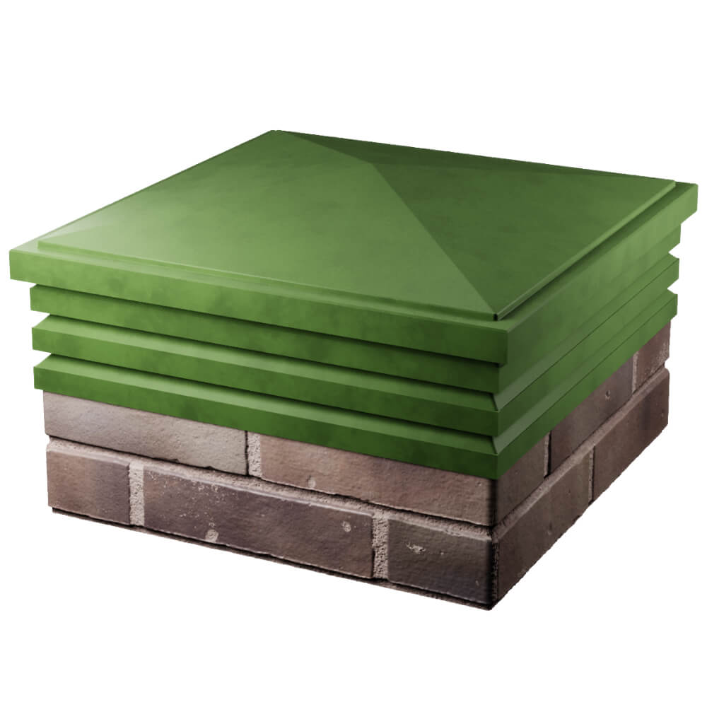 Колпак Zking Бона ХайТек Зеленый на столб 2х2 кирпича (513х513мм) в Анапе фото