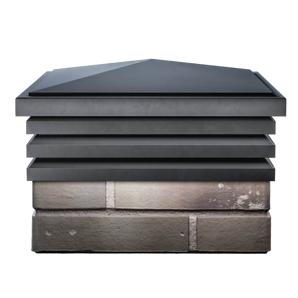 Колпак Zking Бона ХайТек Серый на столб 1.5х1.5 кирпича (385х385мм) Анапа фото