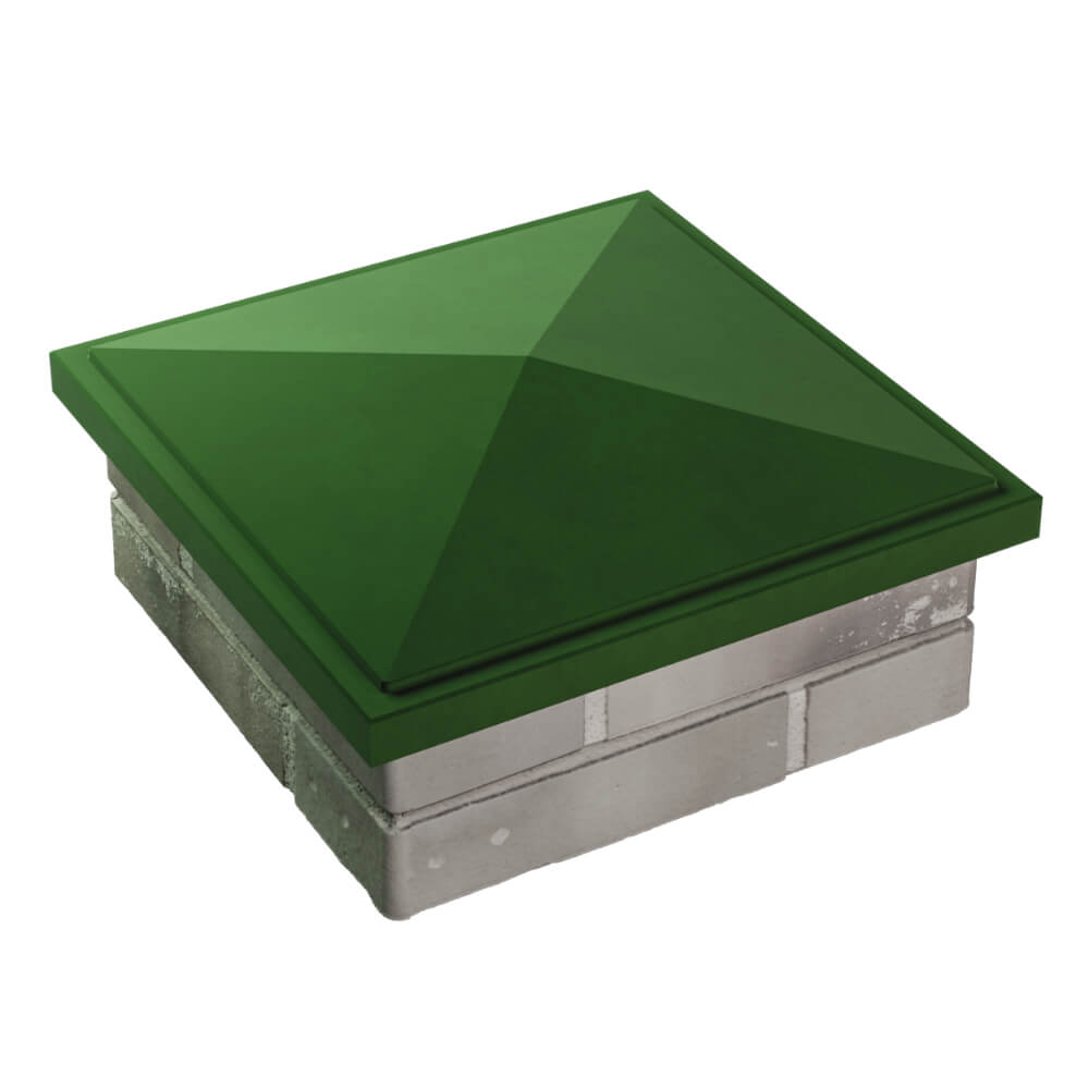 Колпак Zking БонаМоно Зеленый на столб 1.5х1.5 кирпича (385х385, 400х400мм) в Анапе фото