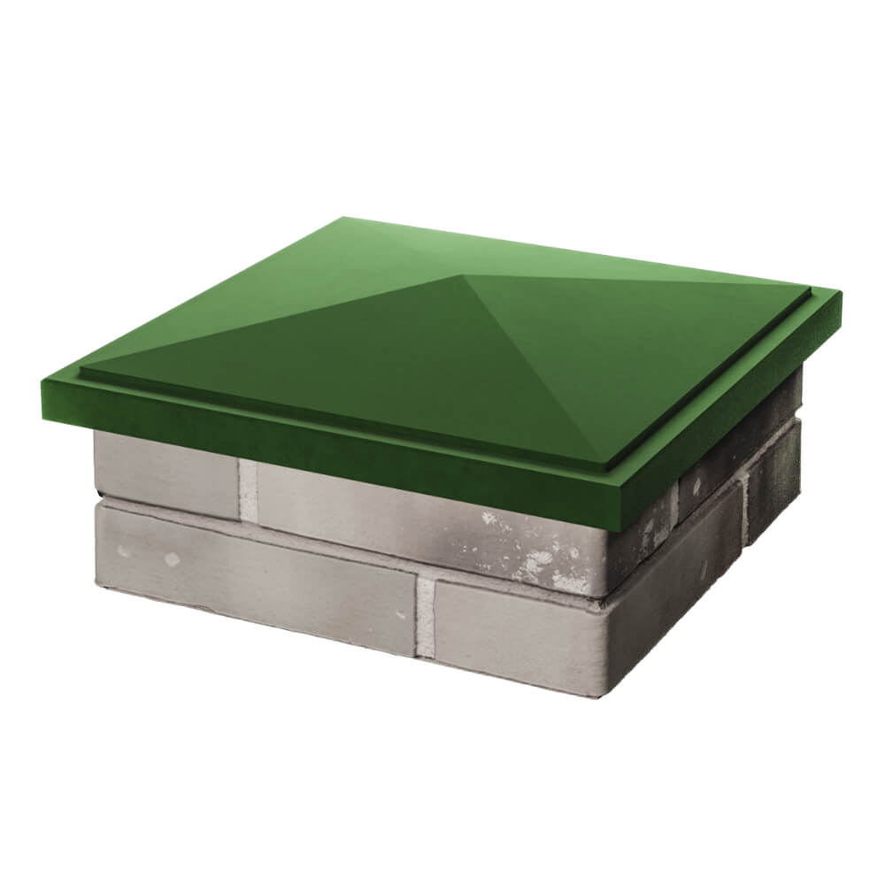 Колпак Zking БонаМоно Зеленый на столб 1.5х1.5 кирпича (385х385, 400х400мм) в Анапе фото