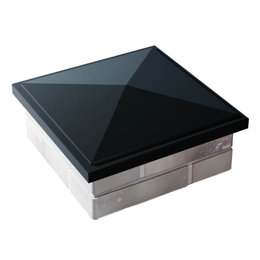 Колпак Zking БонаМоно Черный на столб 1.5х1.5 кирпича (385х385, 400х400мм) в Анапе фото