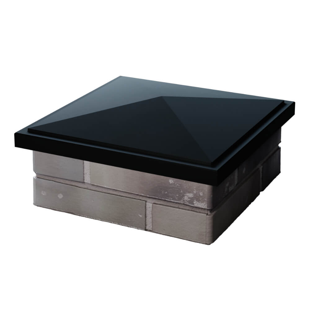 Колпак Zking БонаМоно Черный на столб 1.5х1.5 кирпича (385х385, 400х400мм) в Анапе фото