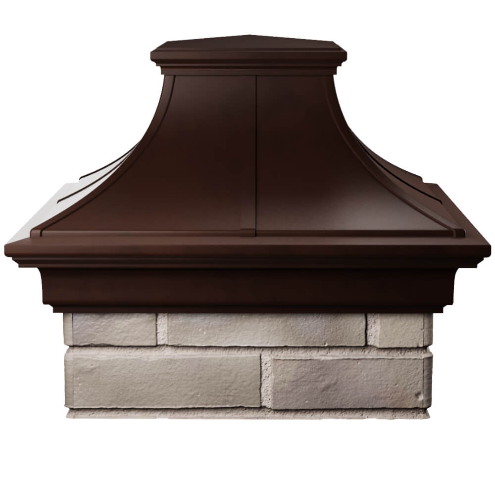 Колпак Zking Монблан Премиум Коричневый на столб 1.5х1.5 кирпича (385х385мм) Анапа фото