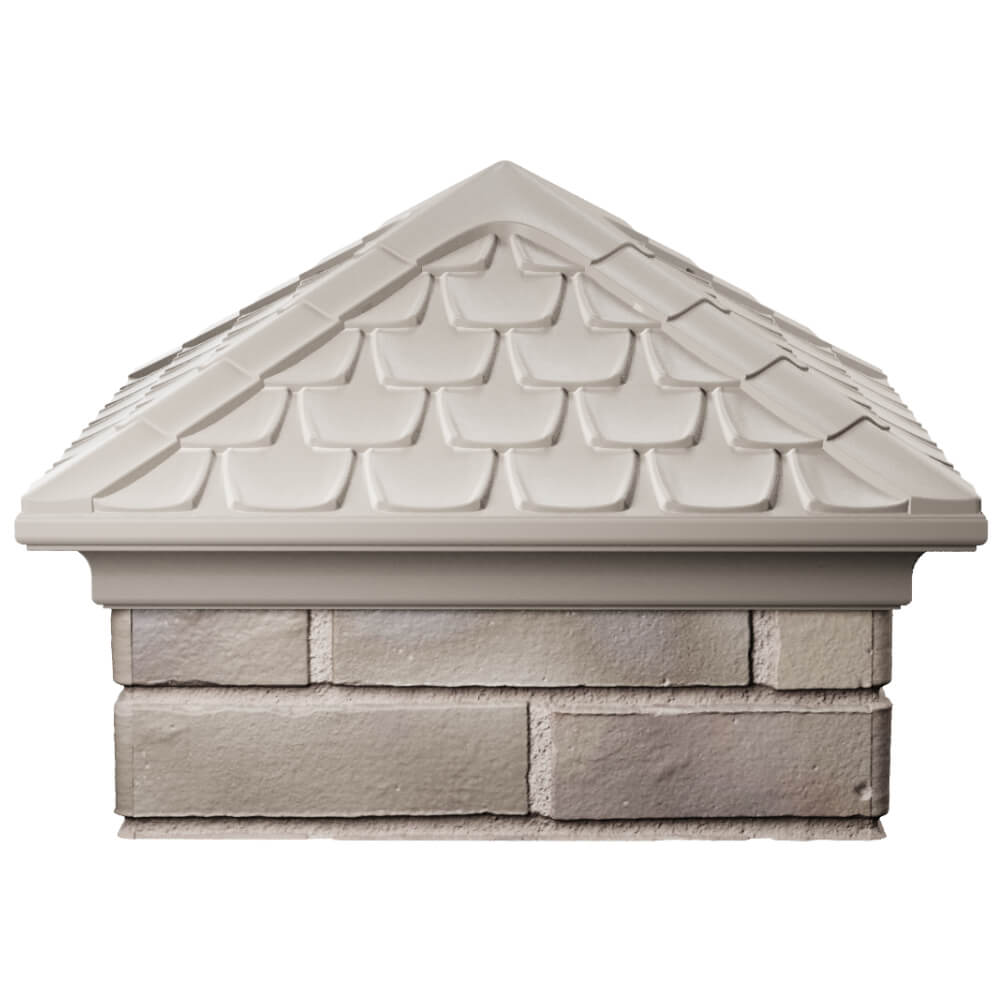 Колпак Zking Эльбрус Бежевый на столб 1.5х1.5 кирпича (385х385мм) Анапа фото