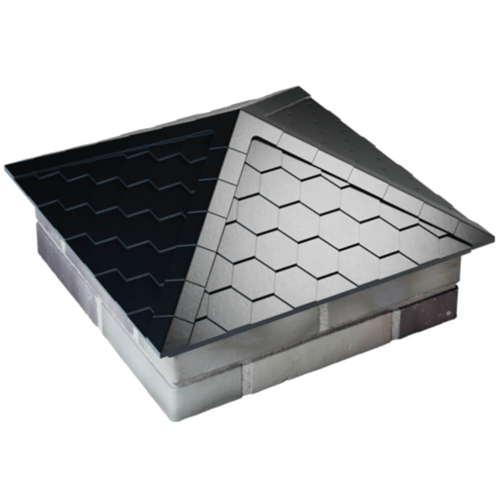 Колпак Zking Эверест Черный на столб 2х2 кирпича (535х535мм) Анапа фото