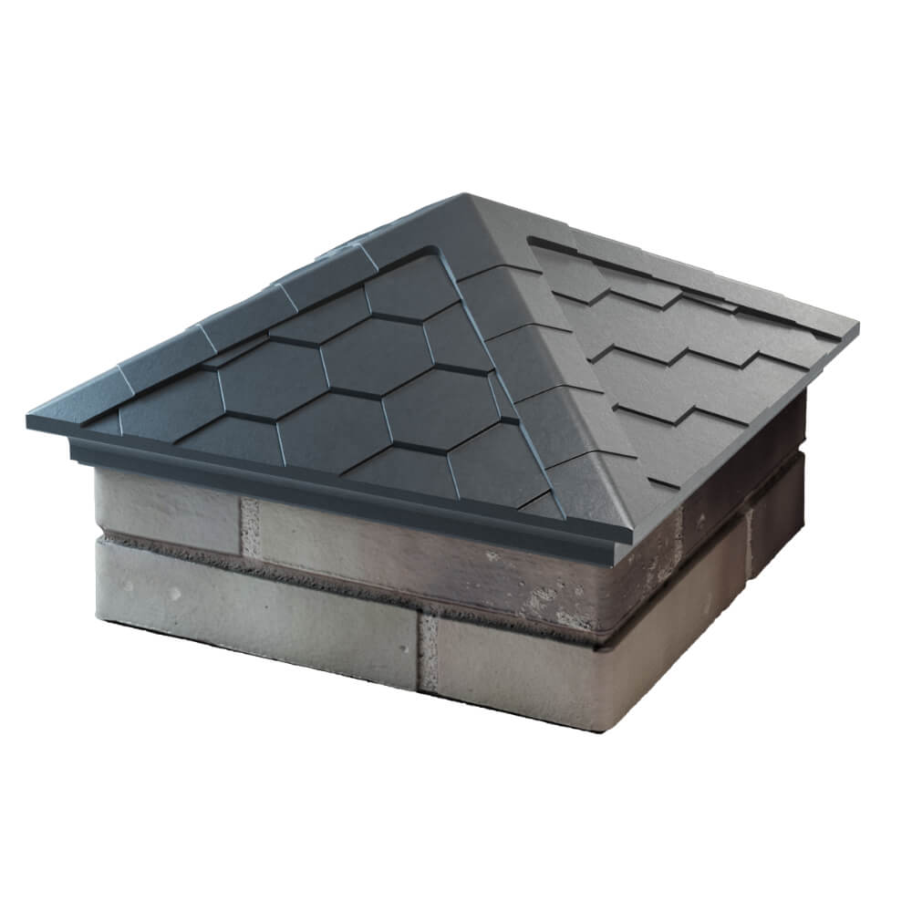 Колпак Zking Эверест Серый на столб 1.5х1.5 кирпича (390х390мм) в Анапе фото