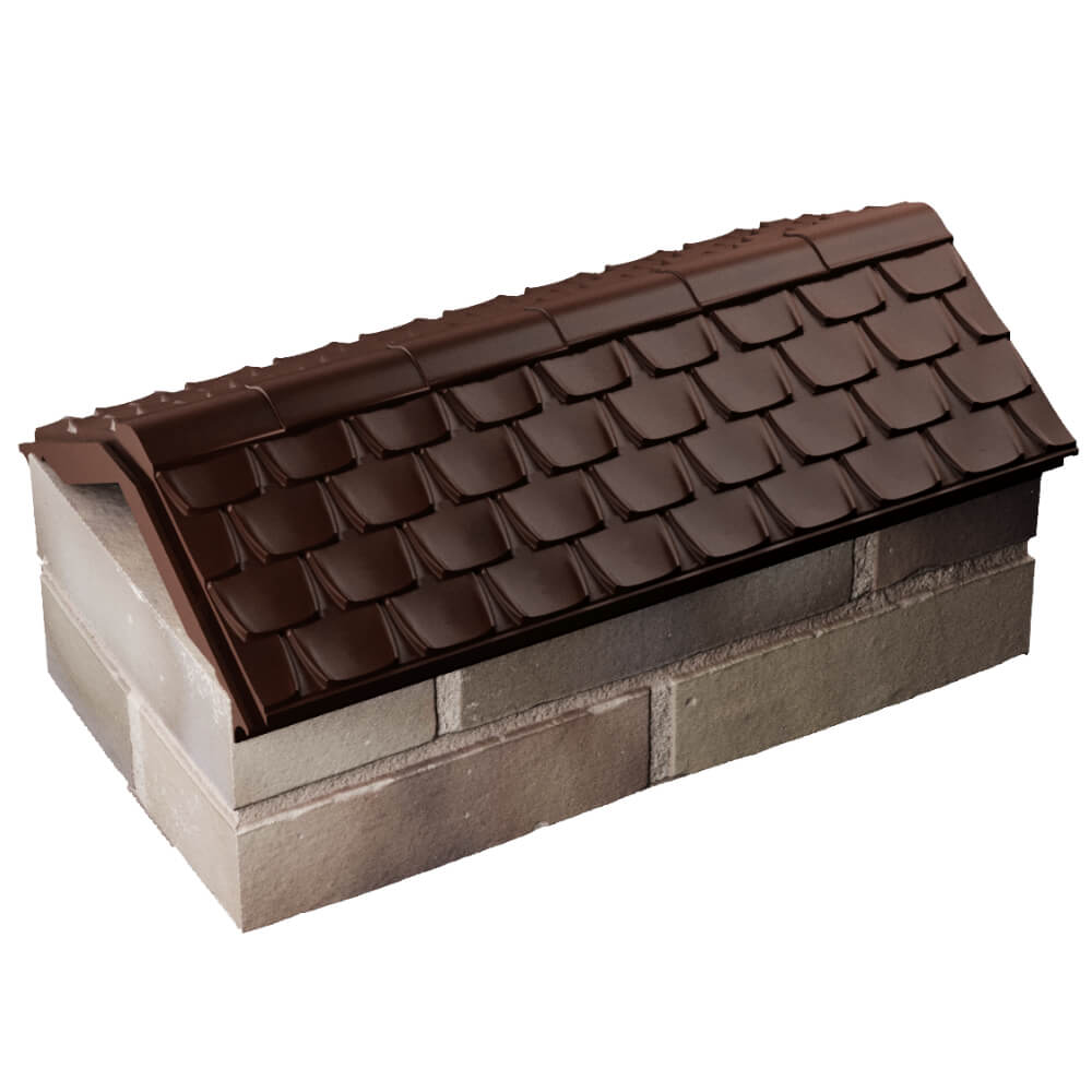Парапет Zking Эльбрус Коричневый с посадкой на 1 кирпич (255мм) в Анапе фото